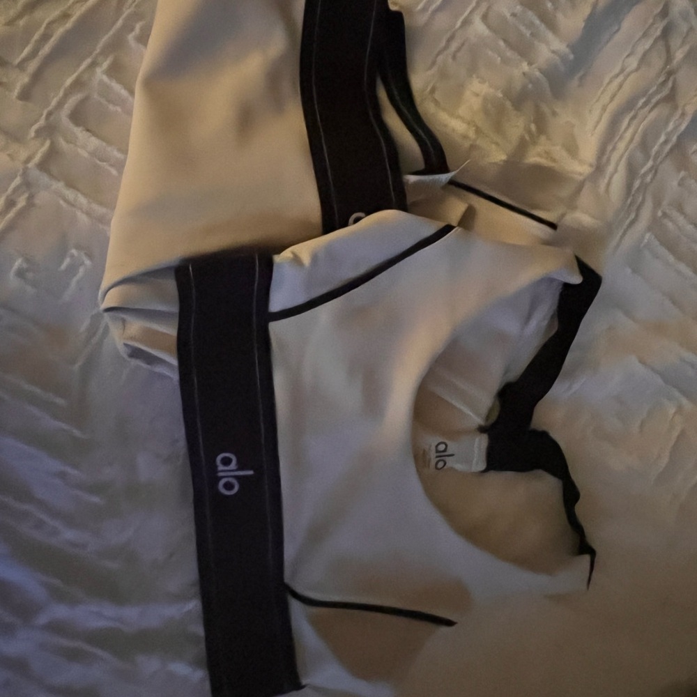 ALO Yoga Cream and Black Intimates Set